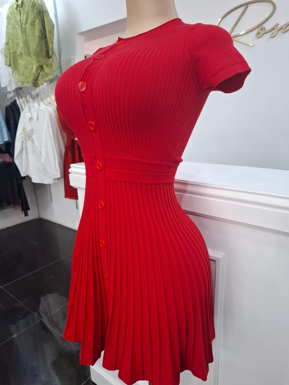 Vestido preppy Rojo