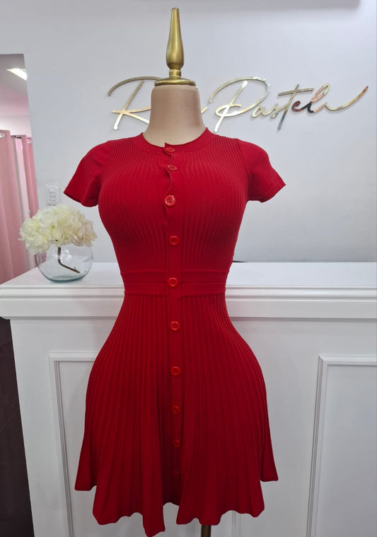 Vestido preppy Rojo