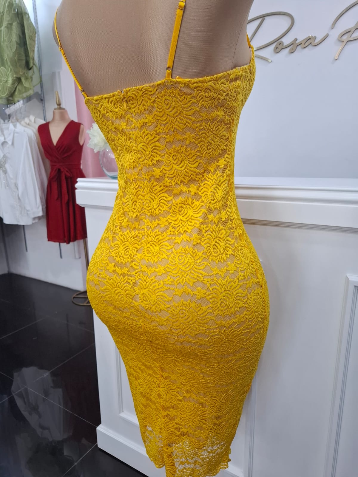 Vestido Yellow Encaje