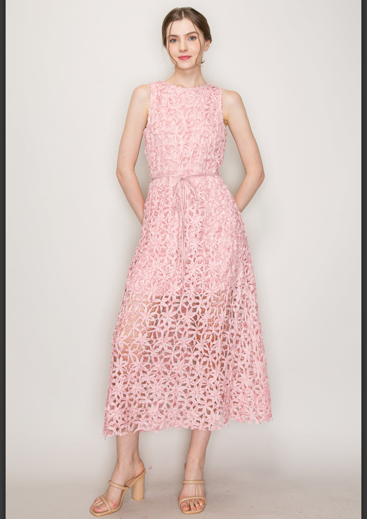 Vestido Rosa Encaje