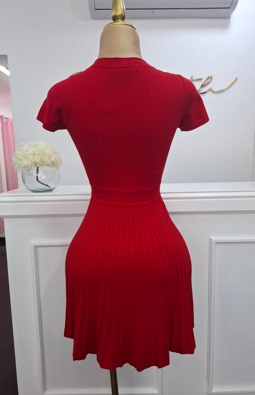 Vestido preppy Rojo