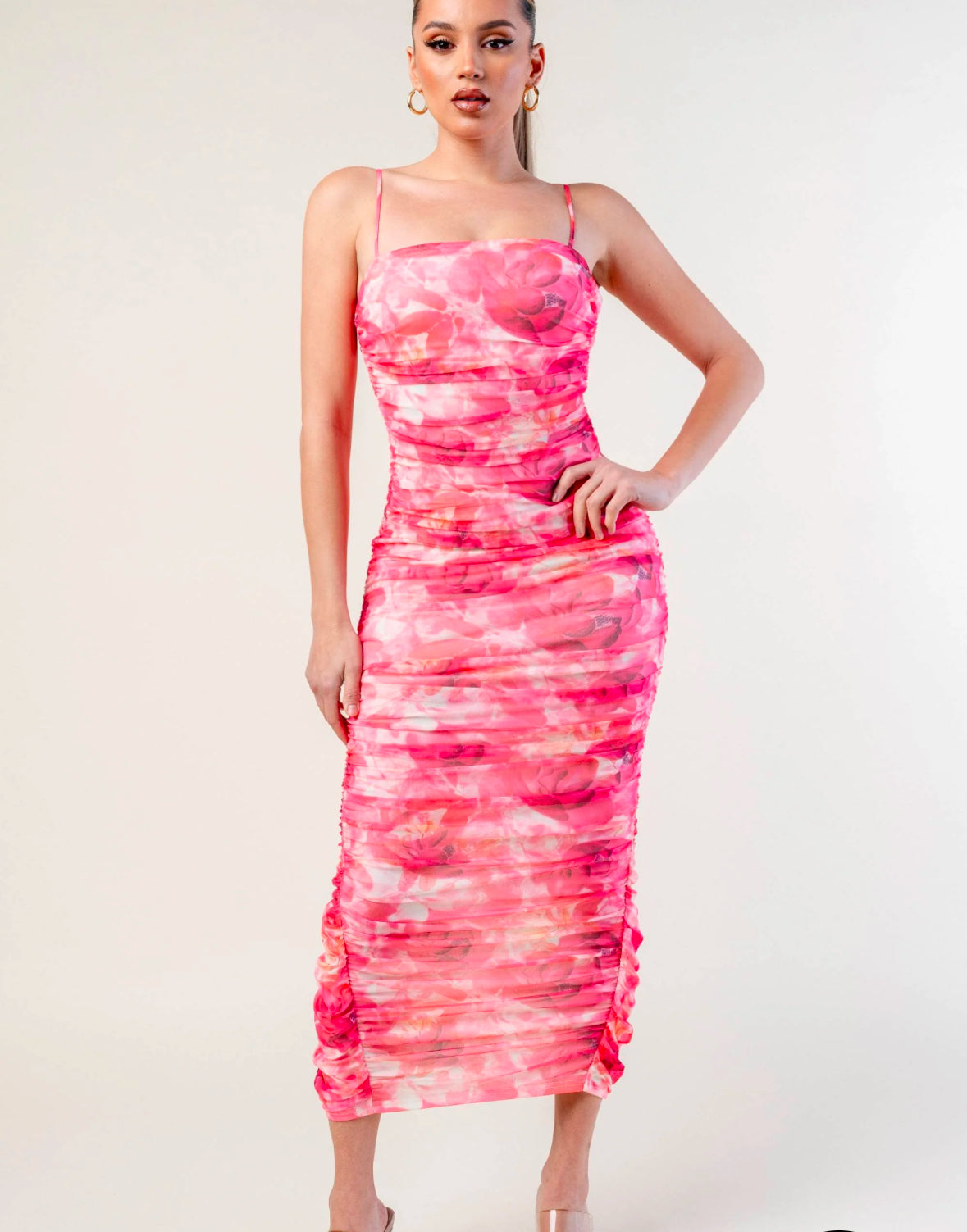 Vestido floral Rosa
