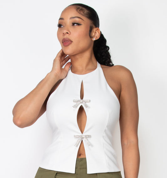 Top Blanco Moños